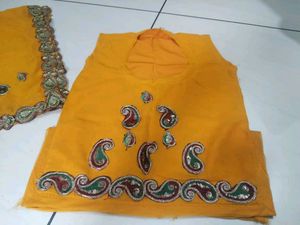 Yellow odni and kanchli kurti rajputi