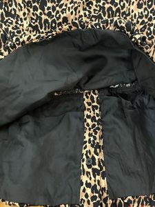 Leopard Print Button-Up top with Belt