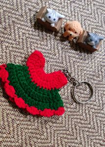 Crochet Mini Dress Keychain