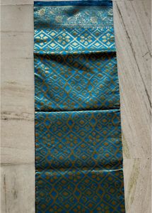 Brand new Elegant Teal &amp; Gold Silk Saree