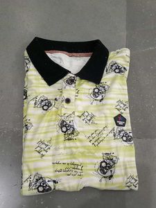 Unique Patterned Long Sleeve Polo Shirt