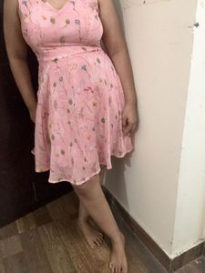 Charming Floral Print Mini Dress