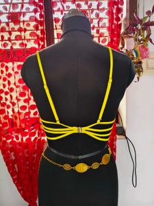 vibrant yellow colour bikini top