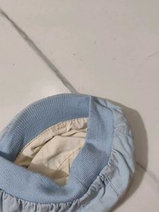 Cute Blue Baby Cap with Animal Print
