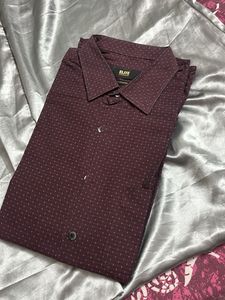 Men's Elite Burgundy Patterned Shirt