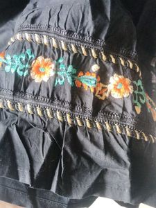 Embroidered Neckline Kurta