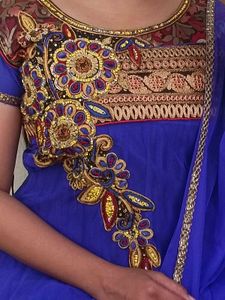 Blue Embroidered Dress
