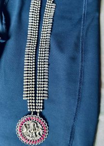 Traditional antique  Indian Oxidised Necklace long