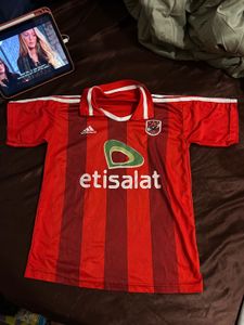 Red Striped Adidas Soccer Jersey
