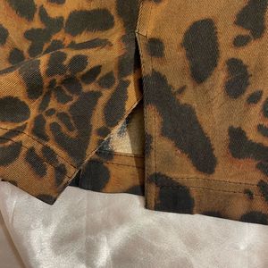 1992 Gianni Versace Leopard Print Skirt