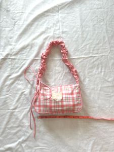 Cute Pink Plaid Shoulder Bag