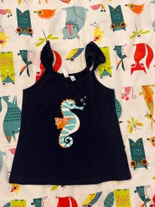 Cute Seahorse Top &amp; Floral Shorts Set