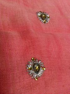 Elegant Pink Embroidered Saree