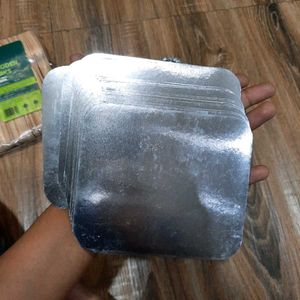 Brand New Aluminium Containers &amp; Wooden Forks