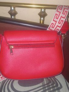 Chic Red Quilted Crossbody Bag