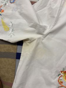 White Embroidered Bird Blouse/Top