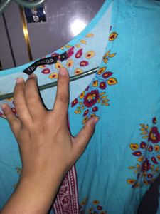 Beautiful Blue Floral Kurta