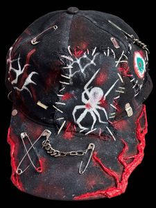 Unique handcrafted Spider Web Eyeball Cap