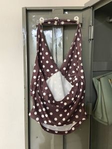 Brown Polka Dot One-Piece top