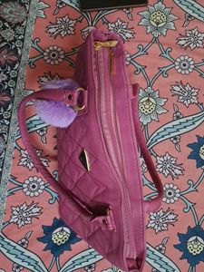 Stylish Purple Quilted Tote Bag