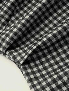 Savana Black &amp; White Checkered Bow Top |