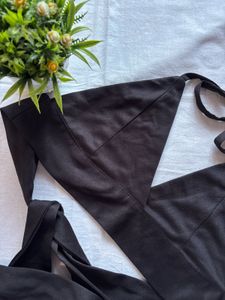 Chic Black Wrap brallette Top