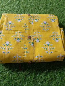 Vibrant Printed Yellow Kurta