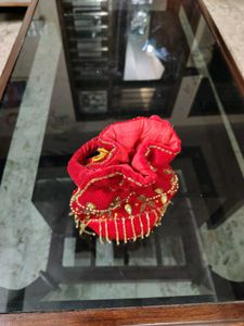 Red Embroidered Potli Bag