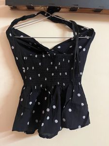 Polka Dot Halter Neck Top
