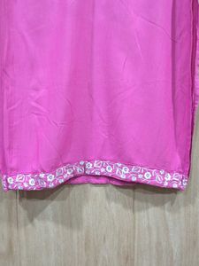 Pink Embroidered Kurti