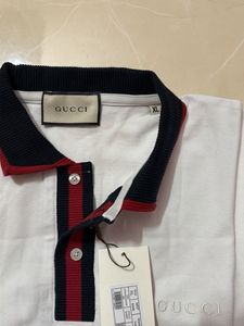 Men Gucci White Polo Tshirt XL size