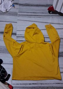 Mustard Yellow Crop Hoodie ✨
