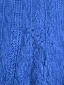 Cobalt Blue Cable Knit Sweater