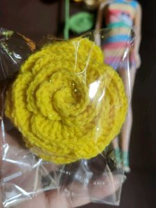 Doll + Crochet flowers + Necklace