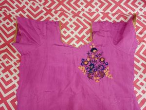 Pink Embroidered Kurta 🩷