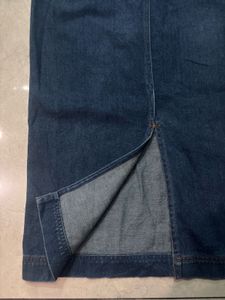 Classic Denim Midi Skirt