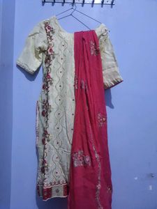 “Kurta with Umbrella Palazzo & Dupatta | Full Set