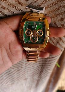 Original Guess Gold & Green Watch