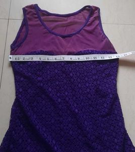 Purple Lace Sheer Top( with invisible flaws)