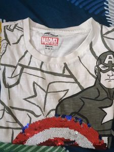Marvel Captain America Sequin T-Shirt