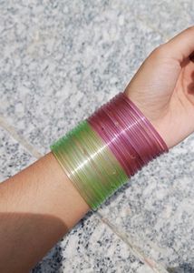 Pretty jelly Glass Bangles Set on sale