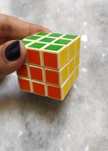 Mini Rubic's cube; can fit in your hand easily