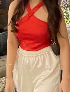 Halter Neck Red Top