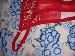 Red Lace Thong Panty