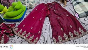Embroidered Palazzo Pants