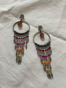 Bohemian Hoop Earrings with Beads