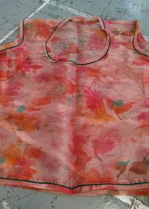 Floral Print organza silk lehenga suit
