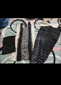 Black & White Bandhani Kurta Set