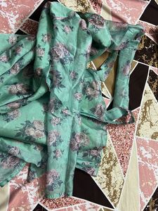Floral Print Green Dress