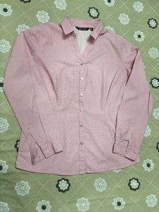 Pink Dotted Button-Up Shirt